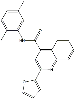 N-(2,5-dimethylphenyl)-2-(2-furyl)-4-quinolinecarboxamide Struktur