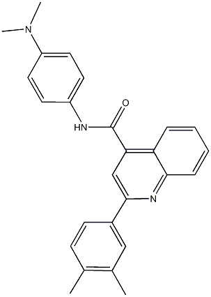 N-[4-(dimethylamino)phenyl]-2-(3,4-dimethylphenyl)-4-quinolinecarboxamide Struktur