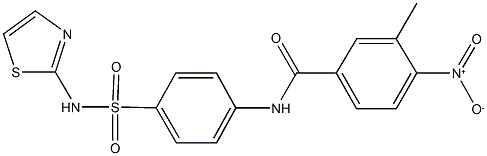 4-nitro-3-methyl-N-{4-[(1,3-thiazol-2-ylamino)sulfonyl]phenyl}benzamide Struktur