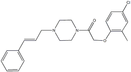 1-[(4-chloro-2-methylphenoxy)acetyl]-4-cinnamylpiperazine Struktur