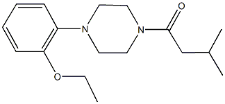 1-(2-ethoxyphenyl)-4-(3-methylbutanoyl)piperazine Struktur