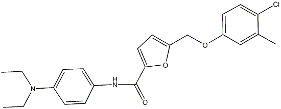 5-[(4-chloro-3-methylphenoxy)methyl]-N-[4-(diethylamino)phenyl]-2-furamide Struktur