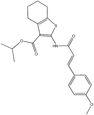 isopropyl 2-{[3-(4-methoxyphenyl)acryloyl]amino}-4,5,6,7-tetrahydro-1-benzothiophene-3-carboxylate Struktur