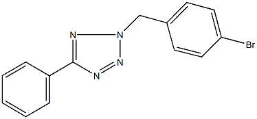 2-(4-bromobenzyl)-5-phenyl-2H-tetraazole Struktur