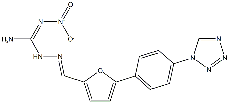 5-[4-(1H-tetraazol-1-yl)phenyl]-2-furaldehyde [amino(hydroxy)oxidocarbohydrazonoyl]hydrazone Struktur