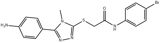 2-{[5-(4-aminophenyl)-4-methyl-4H-1,2,4-triazol-3-yl]sulfanyl}-N-(4-bromophenyl)acetamide Struktur