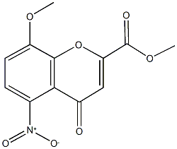 methyl 5-nitro-8-methoxy-4-oxo-4H-chromene-2-carboxylate Struktur