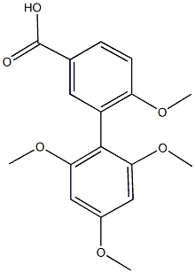 2',4',6,6'-tetramethoxy[1,1'-biphenyl]-3-carboxylic acid Struktur