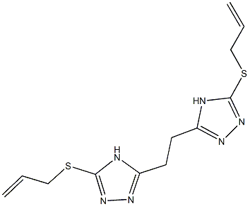 3-(allylsulfanyl)-5-{2-[5-(allylsulfanyl)-4H-1,2,4-triazol-3-yl]ethyl}-4H-1,2,4-triazole Struktur