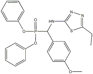 diphenyl [(5-ethyl-1,3,4-thiadiazol-2-yl)amino](4-methoxyphenyl)methylphosphonate Struktur