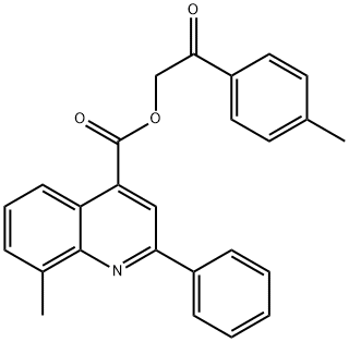 2-(4-methylphenyl)-2-oxoethyl 8-methyl-2-phenyl-4-quinolinecarboxylate Struktur