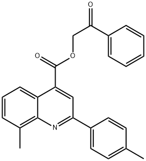 2-oxo-2-phenylethyl 8-methyl-2-(4-methylphenyl)-4-quinolinecarboxylate Struktur