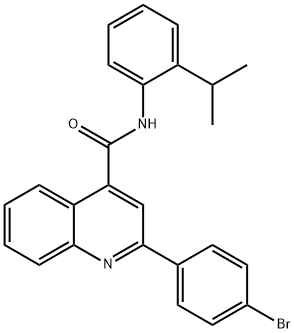 2-(4-bromophenyl)-N-(2-isopropylphenyl)-4-quinolinecarboxamide Struktur