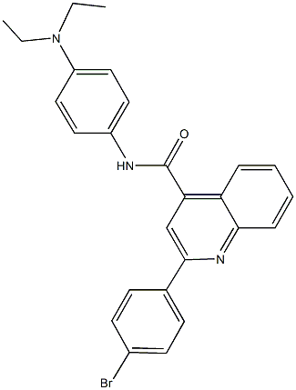 2-(4-bromophenyl)-N-[4-(diethylamino)phenyl]-4-quinolinecarboxamide Struktur