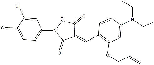 4-[2-(allyloxy)-4-(diethylamino)benzylidene]-1-(3,4-dichlorophenyl)-3,5-pyrazolidinedione Struktur