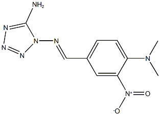 5-amino-1-({4-(dimethylamino)-3-nitrobenzylidene}amino)-1H-tetraazole Struktur