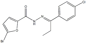 5-bromo-N'-[1-(4-chlorophenyl)propylidene]-2-furohydrazide Struktur