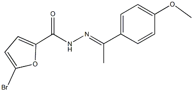 5-bromo-N'-[1-(4-methoxyphenyl)ethylidene]-2-furohydrazide Struktur