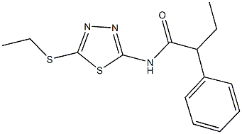 N-[5-(ethylsulfanyl)-1,3,4-thiadiazol-2-yl]-2-phenylbutanamide Struktur