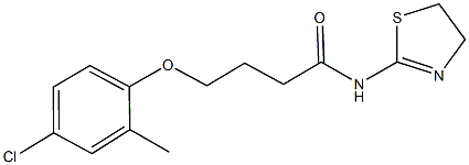 4-(4-chloro-2-methylphenoxy)-N-(4,5-dihydro-1,3-thiazol-2-yl)butanamide Struktur