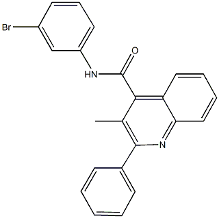 N-(3-bromophenyl)-3-methyl-2-phenyl-4-quinolinecarboxamide Struktur