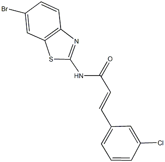 N-(6-bromo-1,3-benzothiazol-2-yl)-3-(3-chlorophenyl)acrylamide Struktur