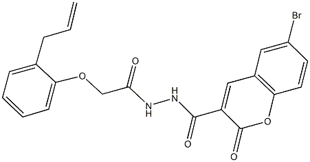 N'-[(2-allylphenoxy)acetyl]-6-bromo-2-oxo-2H-chromene-3-carbohydrazide Struktur