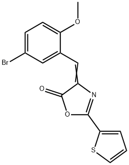 4-(5-bromo-2-methoxybenzylidene)-2-(2-thienyl)-1,3-oxazol-5(4H)-one Struktur