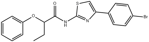 N-[4-(4-bromophenyl)-1,3-thiazol-2-yl]-2-phenoxybutanamide Struktur