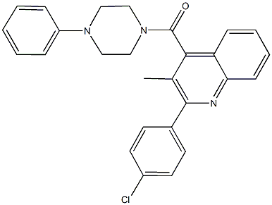 2-(4-chlorophenyl)-3-methyl-4-[(4-phenyl-1-piperazinyl)carbonyl]quinoline Struktur