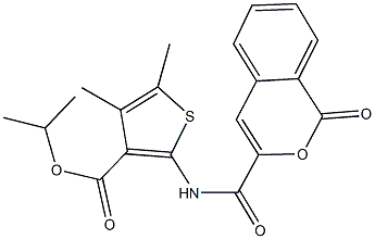 isopropyl 4,5-dimethyl-2-{[(1-oxo-1H-isochromen-3-yl)carbonyl]amino}-3-thiophenecarboxylate Struktur