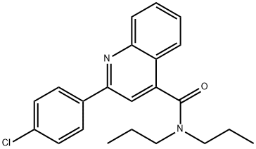 2-(4-chlorophenyl)-N,N-dipropyl-4-quinolinecarboxamide Struktur