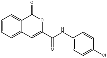 N-(4-chlorophenyl)-1-oxo-1H-isochromene-3-carboxamide Struktur