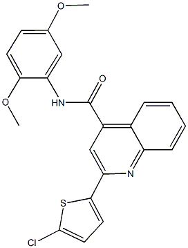 2-(5-chloro-2-thienyl)-N-(2,5-dimethoxyphenyl)-4-quinolinecarboxamide Struktur