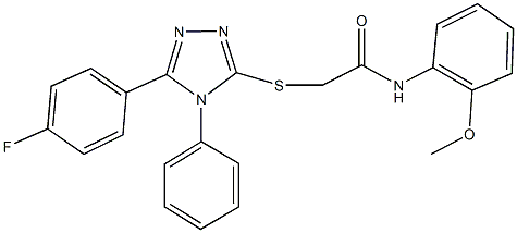 2-{[5-(4-fluorophenyl)-4-phenyl-4H-1,2,4-triazol-3-yl]sulfanyl}-N-(2-methoxyphenyl)acetamide Struktur