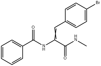 N-{2-(4-bromophenyl)-1-[(methylamino)carbonyl]vinyl}benzamide Struktur