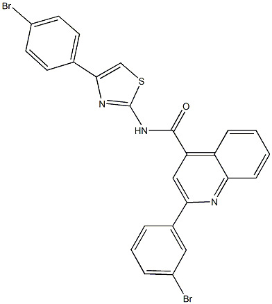 2-(3-bromophenyl)-N-[4-(4-bromophenyl)-1,3-thiazol-2-yl]-4-quinolinecarboxamide Struktur