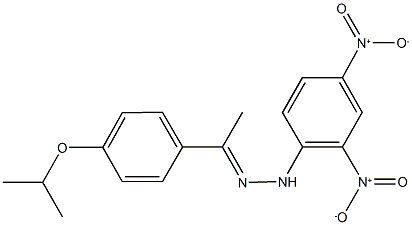 1-(4-isopropoxyphenyl)ethanone {2,4-bisnitrophenyl}hydrazone Struktur