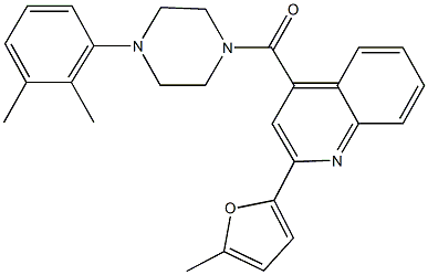 4-{[4-(2,3-dimethylphenyl)-1-piperazinyl]carbonyl}-2-(5-methyl-2-furyl)quinoline Struktur