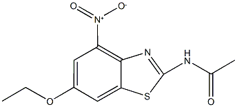 N-{6-ethoxy-4-nitro-1,3-benzothiazol-2-yl}acetamide Struktur