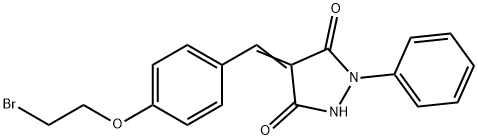 4-[4-(2-bromoethoxy)benzylidene]-1-phenyl-3,5-pyrazolidinedione Struktur