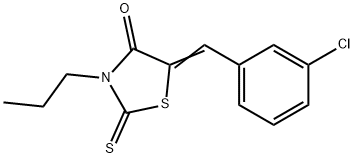 5-(3-chlorobenzylidene)-3-propyl-2-thioxo-1,3-thiazolidin-4-one Struktur