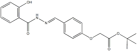 tert-butyl {4-[2-(2-hydroxybenzoyl)carbohydrazonoyl]phenoxy}acetate Struktur