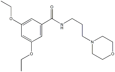 3,5-diethoxy-N-[3-(4-morpholinyl)propyl]benzamide Struktur