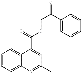 2-oxo-2-phenylethyl 2-methyl-4-quinolinecarboxylate Struktur