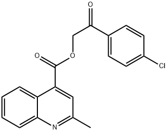 2-(4-chlorophenyl)-2-oxoethyl 2-methyl-4-quinolinecarboxylate Struktur