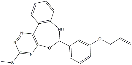 6-[3-(allyloxy)phenyl]-3-(methylsulfanyl)-6,7-dihydro[1,2,4]triazino[5,6-d][3,1]benzoxazepine Struktur