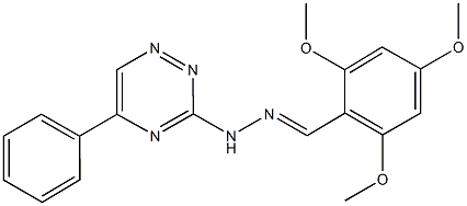 2,4,6-trimethoxybenzaldehyde (5-phenyl-1,2,4-triazin-3-yl)hydrazone Struktur