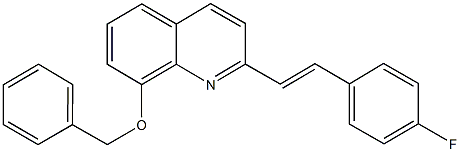 benzyl 2-[2-(4-fluorophenyl)vinyl]-8-quinolinyl ether Struktur