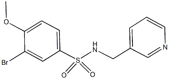 3-bromo-4-methoxy-N-(3-pyridinylmethyl)benzenesulfonamide Struktur